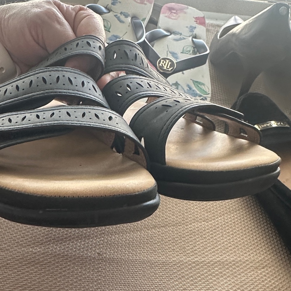 Taryn Rose Navy Women's Sandals - Picture 4 of 6